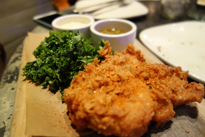 Fried Chicken with Kale Slaw